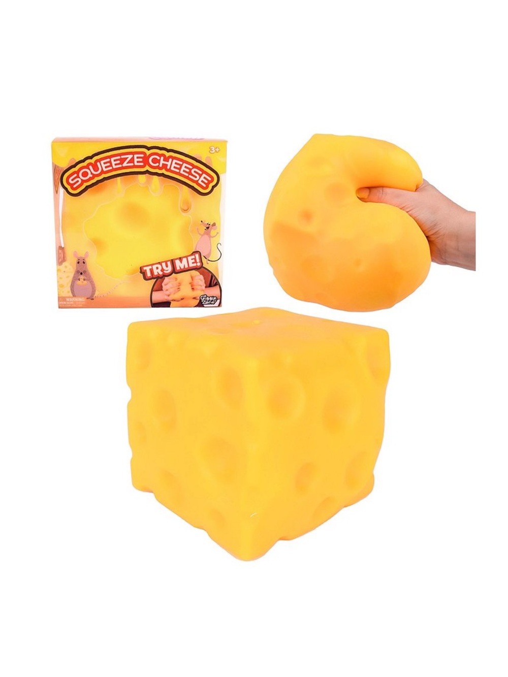 Jumbo Cheese Squishy Fidget Toy Sunny Days Entertainment Brand